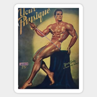 YOUR PHYSIQUE - Vintage Physique Muscle Male Model Magazine Cover Magnet